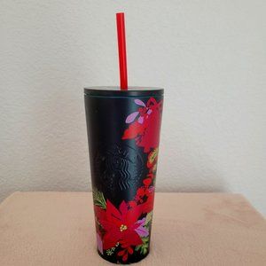 Venti Poinsettia Metal Starbucks Cold Cup